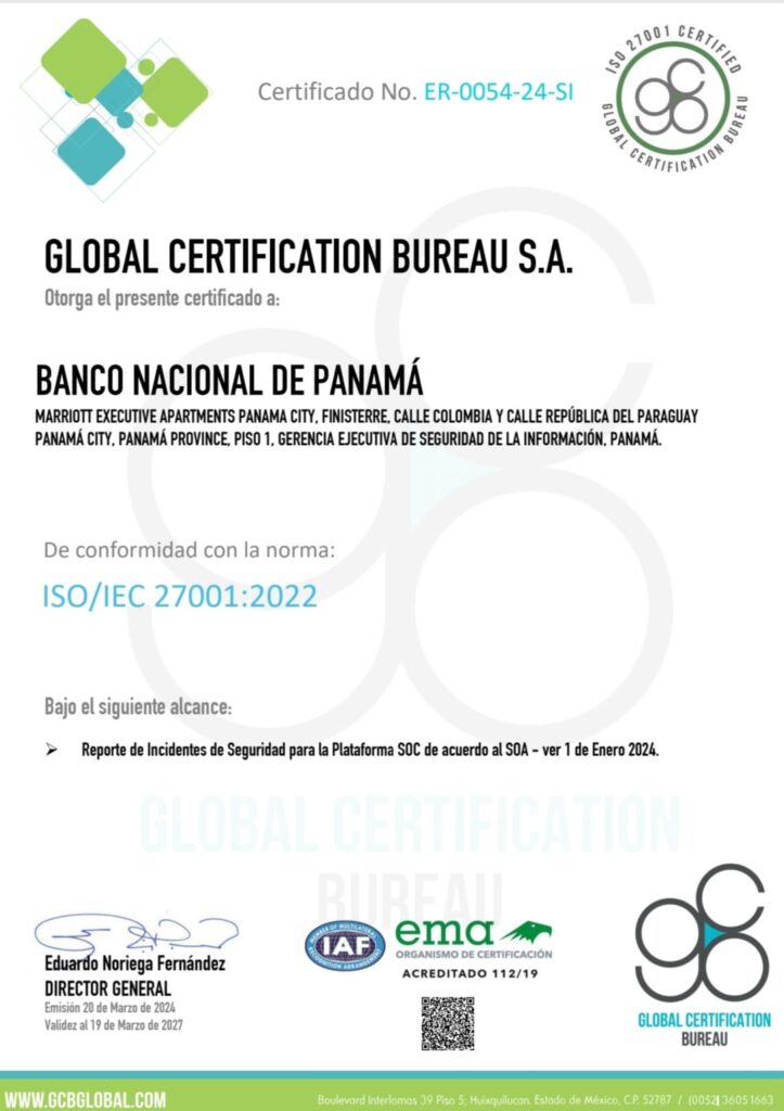 Banconal obtiene certificación ISO/IEC 27001:2022 en seguridad de la información 4 IMG 20240430 WA0383